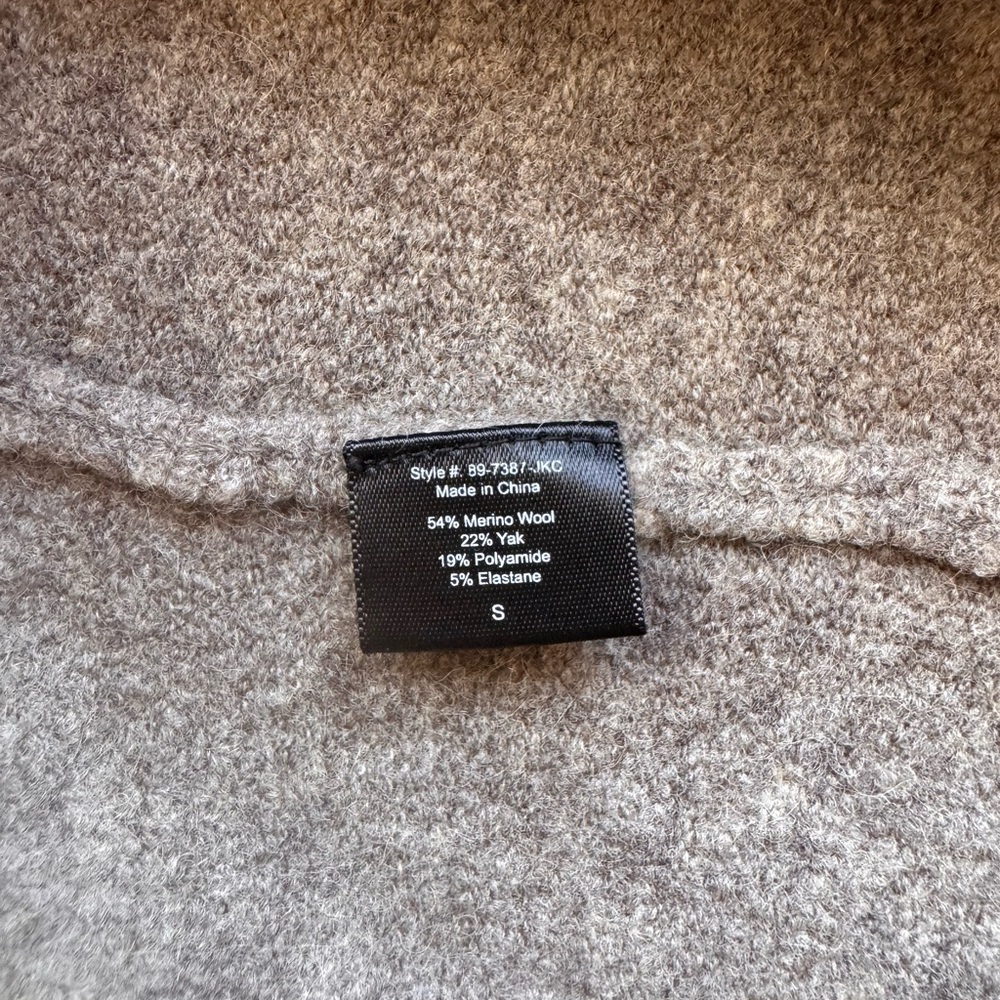Jenni Kayne Taupe Open-Front Merino Women's Cardigan Sweater Small - Picture 5 of 15